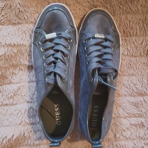 Gray Faux Suede Guess Sneakers - Size 8